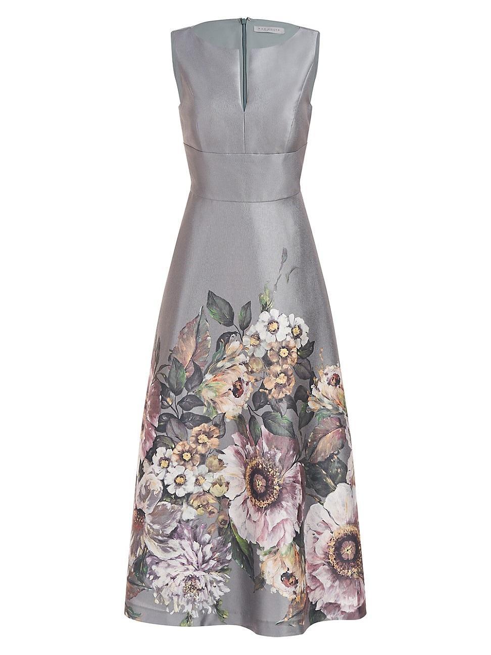 Womens Marlene Organza Floral Midi-Dress Product Image