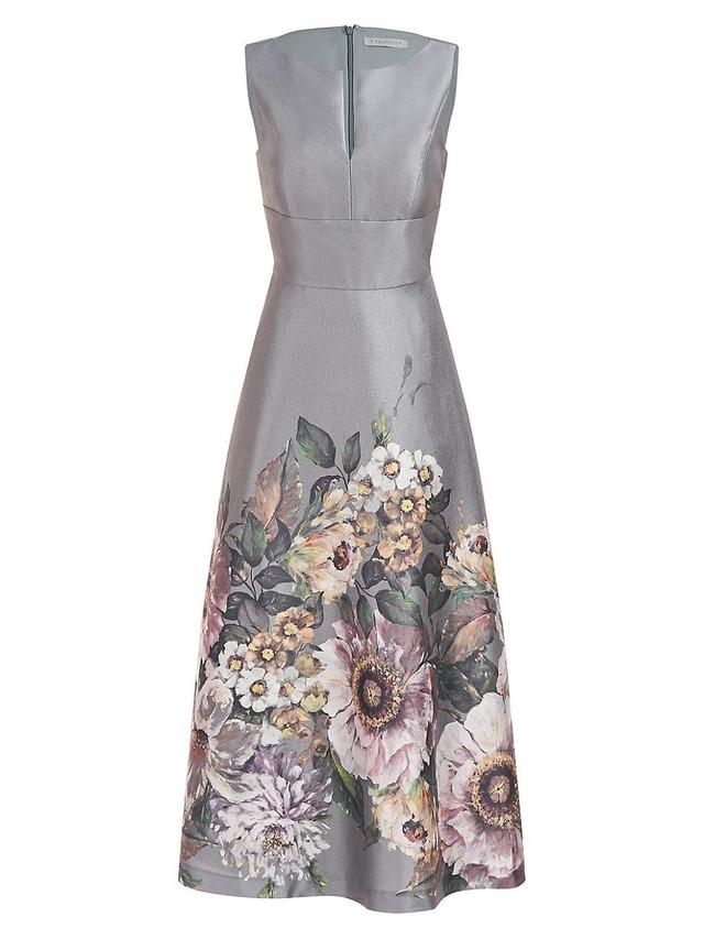 Womens Marlene Organza Floral Midi-Dress Product Image