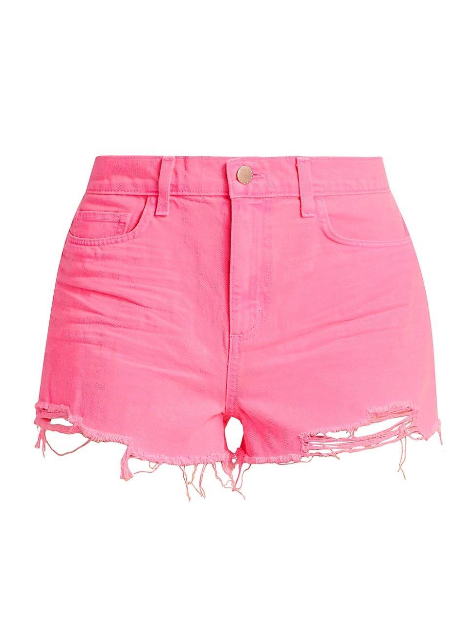 Womens Clark Distressed Denim Shorts Product Image