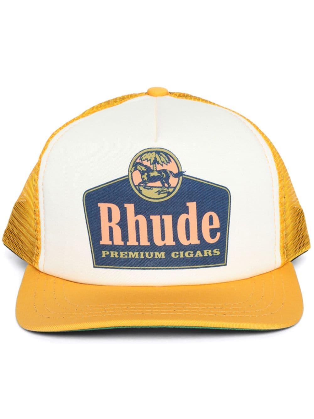 Logo-print Cotton Cap In Yellow Product Image