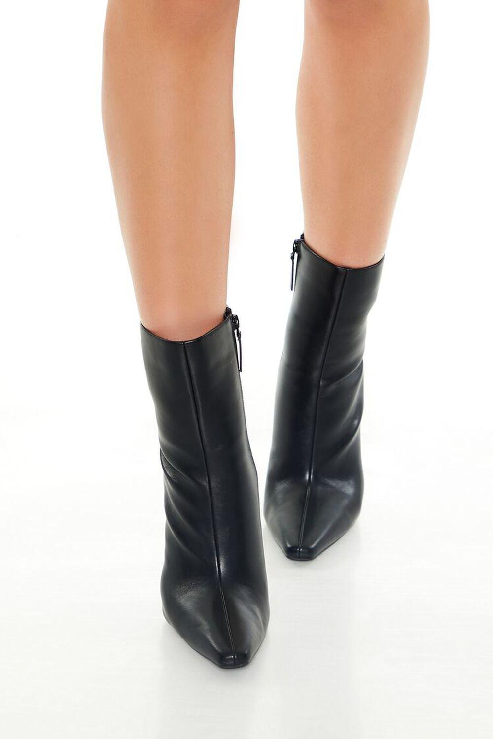 Faux Leather Pointed-Toe Booties | Forever 21 Product Image