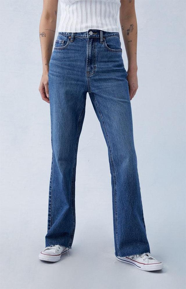 PacSun Womens Eco Stretch Indigo High Waisted Bootcut Jeans Product Image