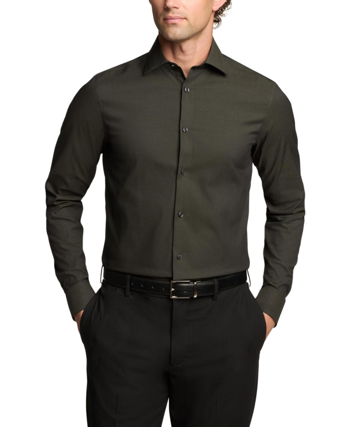 Calvin Klein Steel Mens Slim Fit Pincord Dress Shirt Product Image