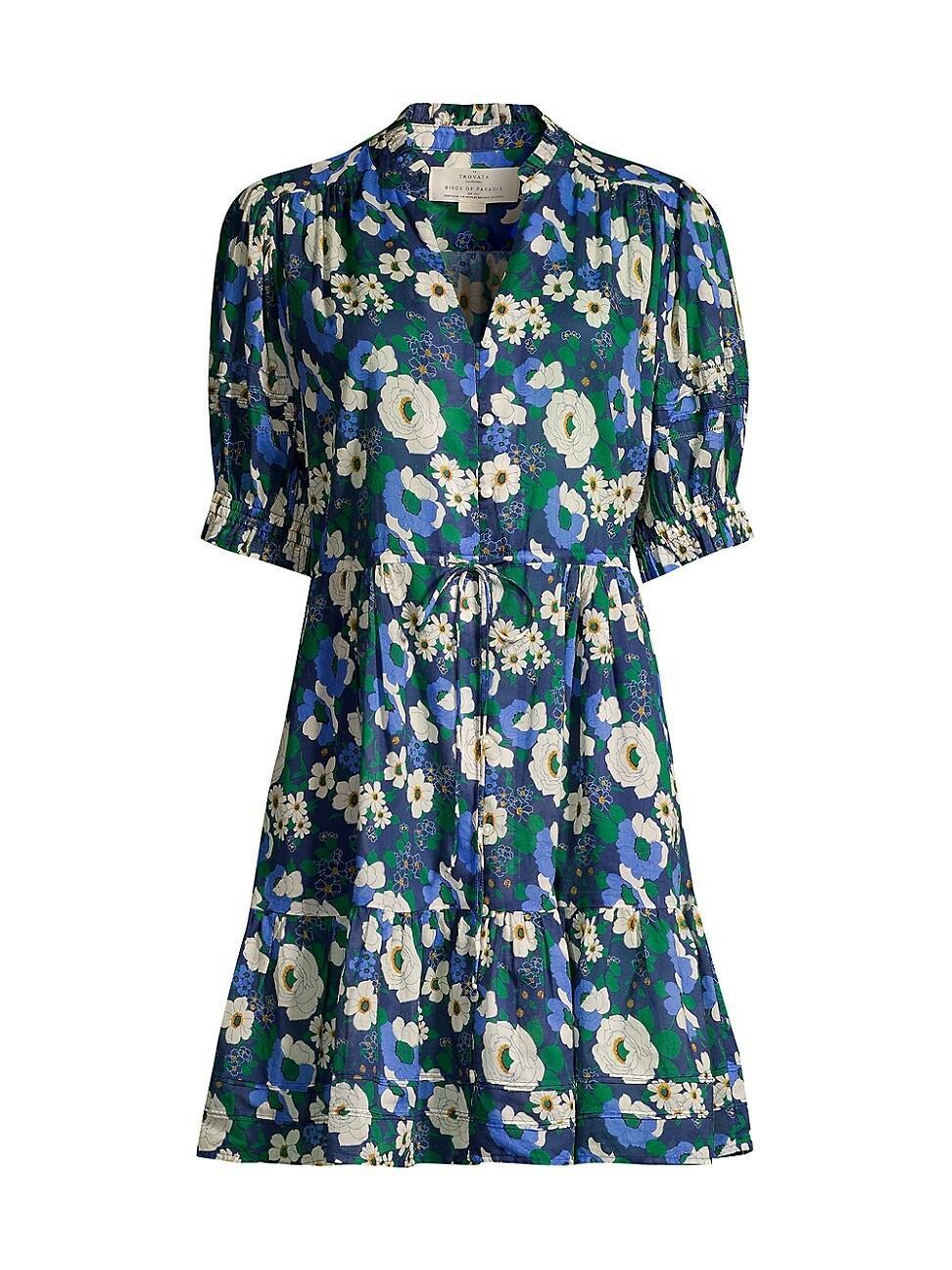 Womens Phoebe Floral Cotton Minidress Product Image