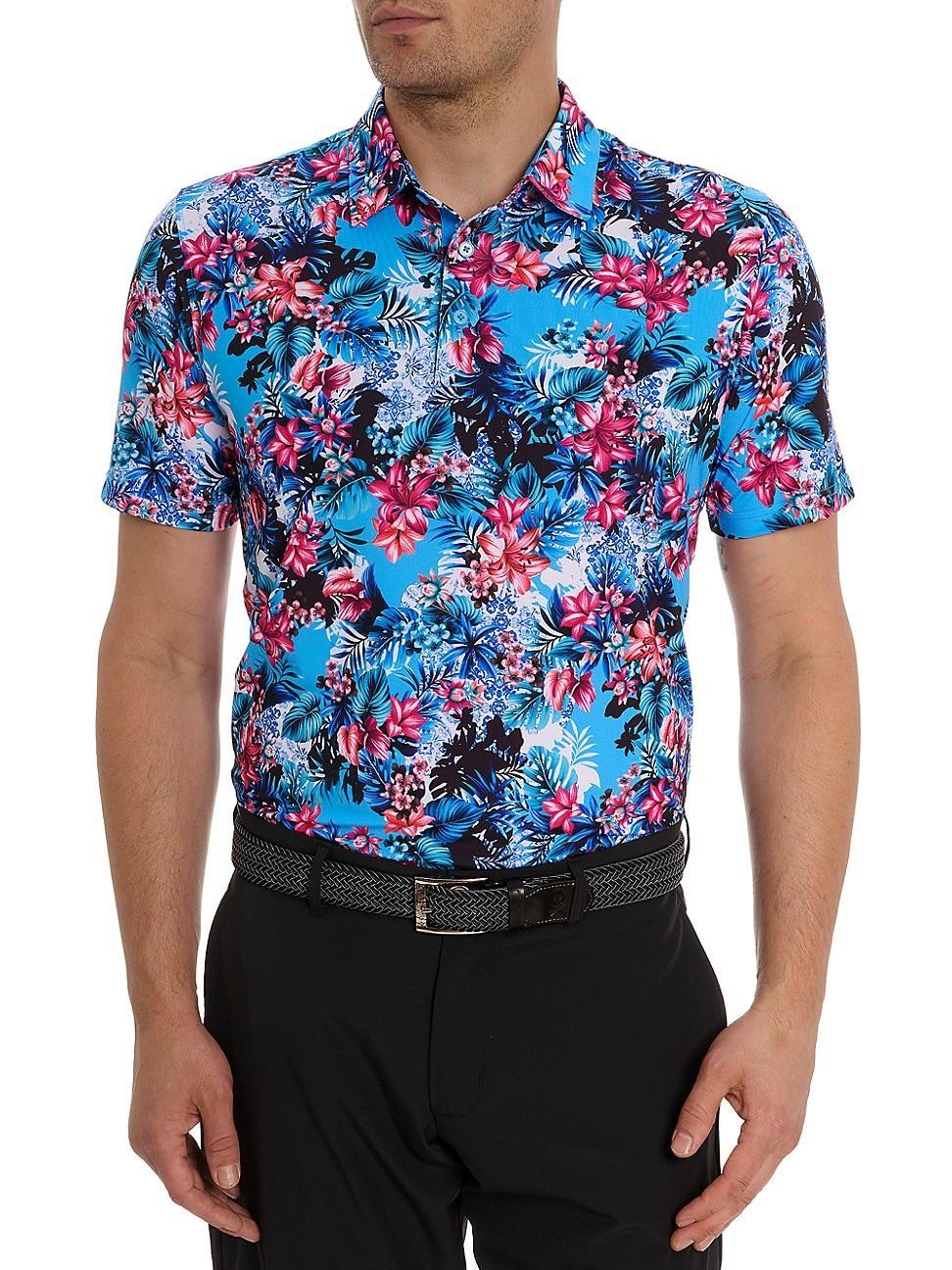 Mens Island Time Graphic Polo Shirt Product Image