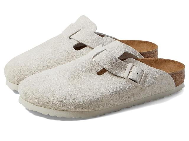 Birkenstock Boston Soft Footbed - Suede (Antique ) Women's Clog/Mule Shoes Product Image