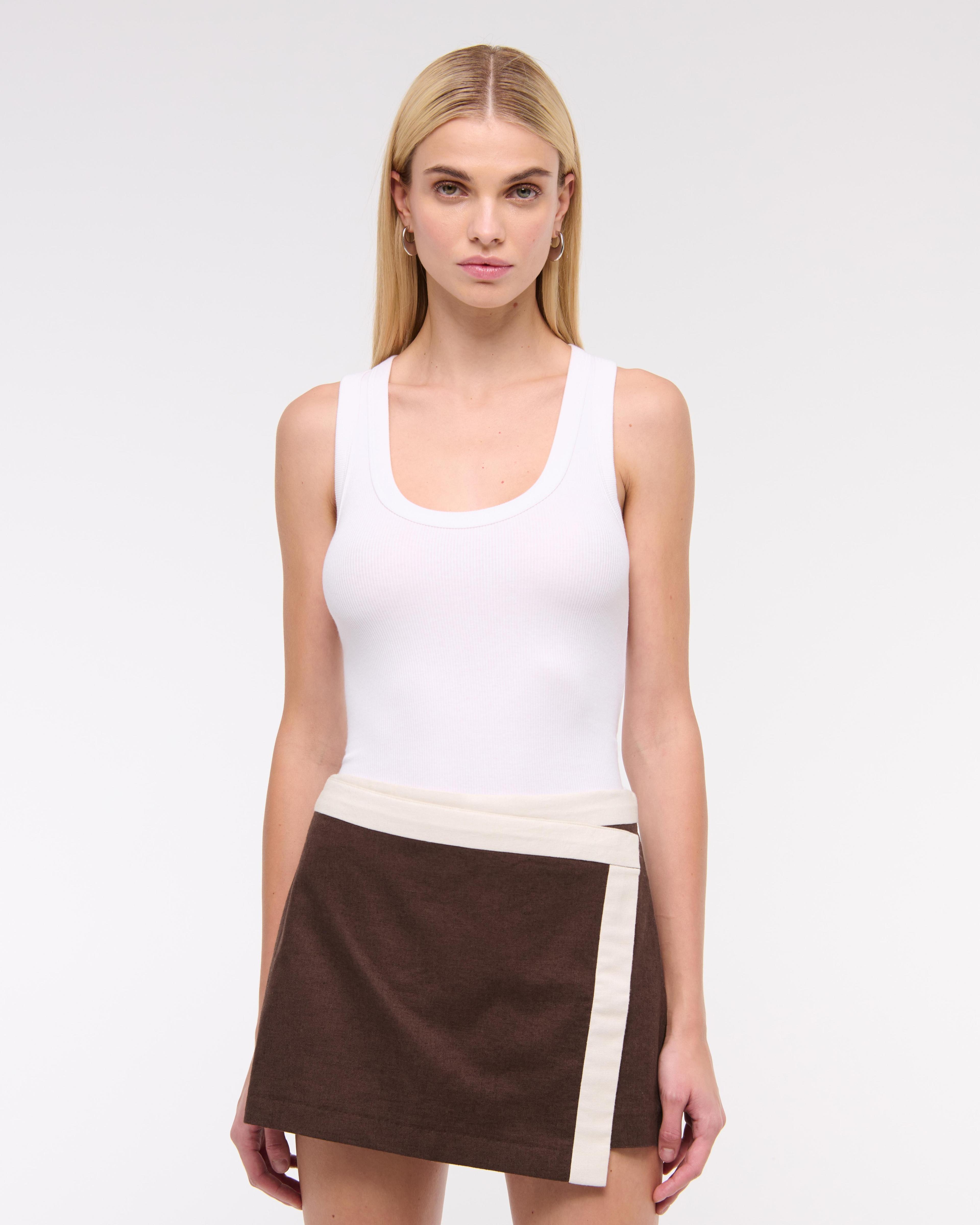 Mid Rise Wrap Mini Skort Product Image