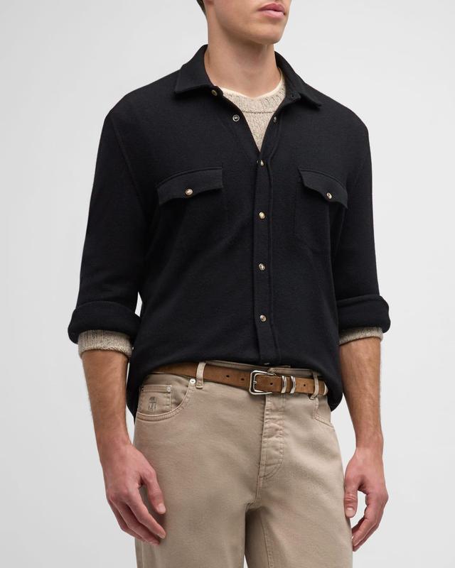 Men's Wool-Cashmere Western Overshirt Product Image