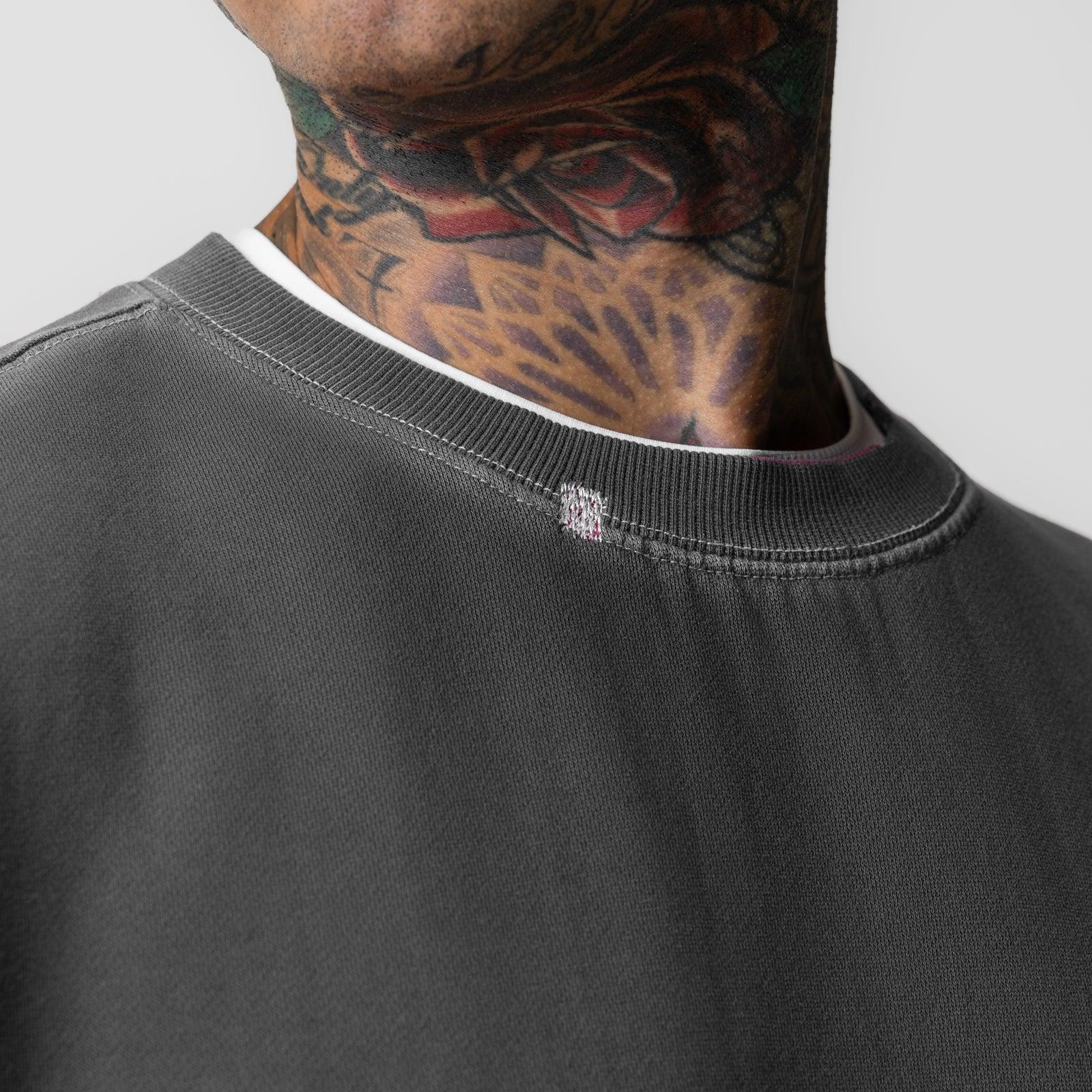 0861. Tech Essential™ Distressed Crewneck - Faded Grey Product Image