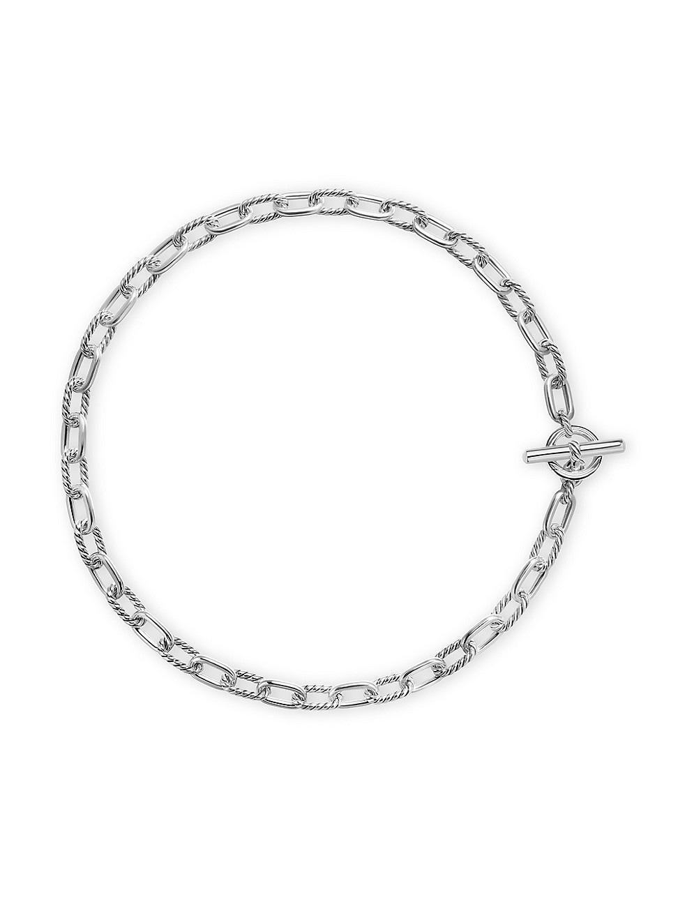 Womens DY Madison Toggle Chain Necklace in Sterling Silver, 8.5MM Product Image