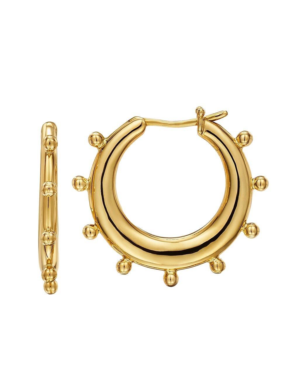 Womens Yoga 18K Yellow Gold Large Hoop Earrings Product Image