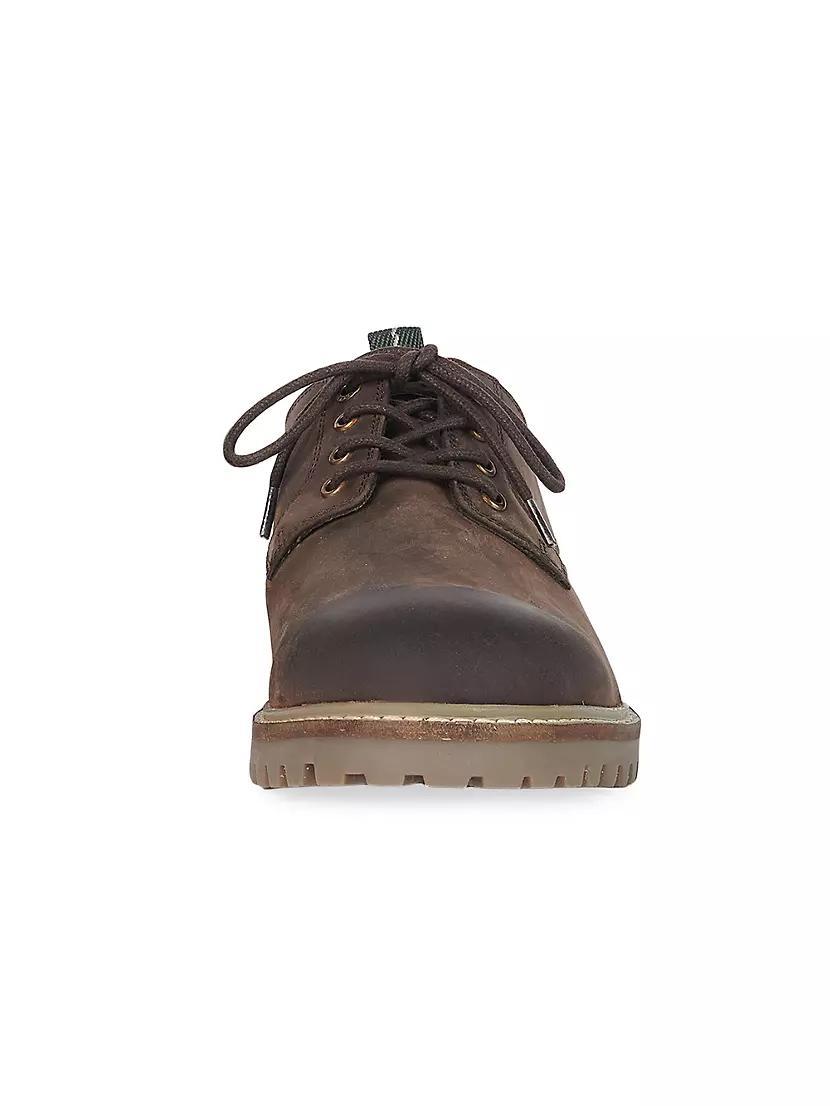 Sandstone Lace-Up Leather Loafers Product Image