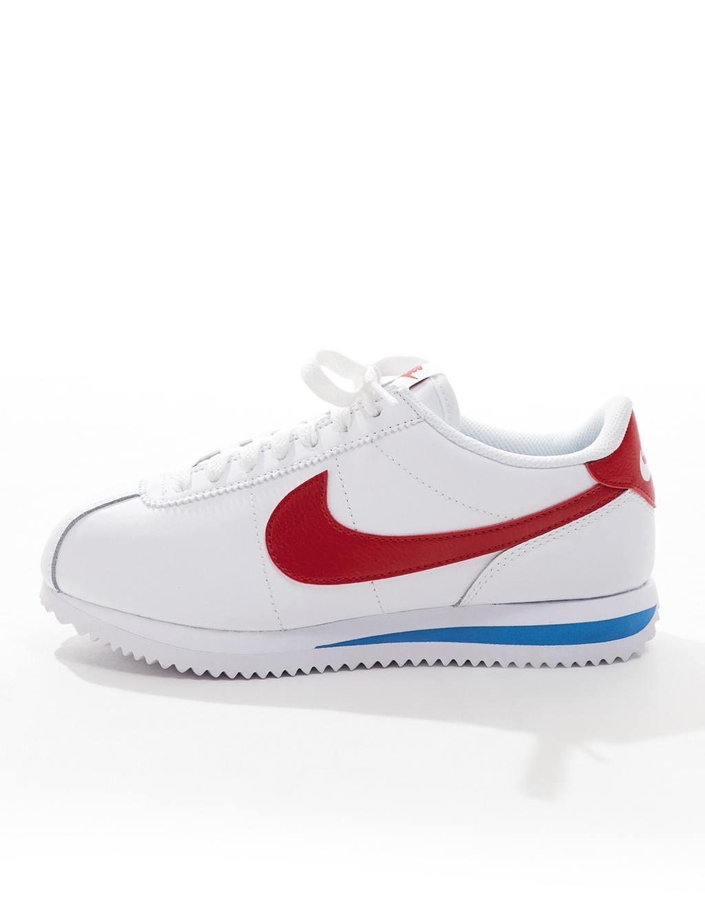 Nike Cortez sneakers in white and red Product Image