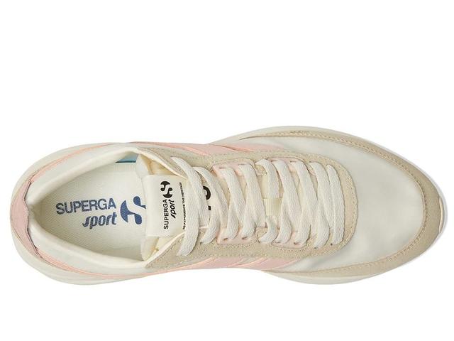 Superga 4089 - Training 9Ts Slim (White Avorio/Pink Ashbeige Light Eggshell) Women's Shoes Product Image