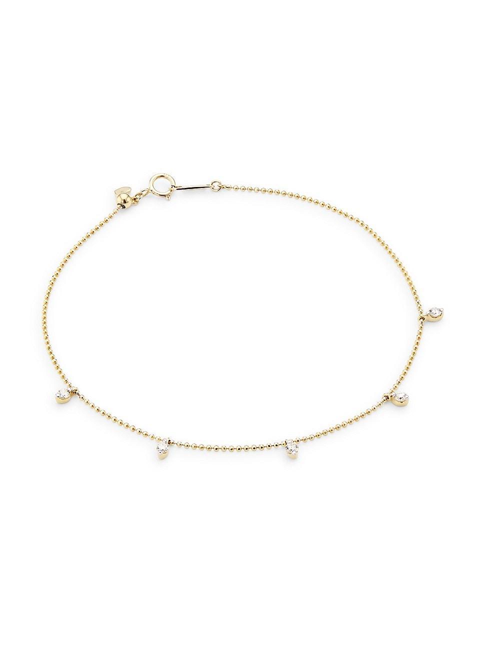 Womens 14K Yellow Gold & 0.20 TCW Diamond Bracelet Product Image