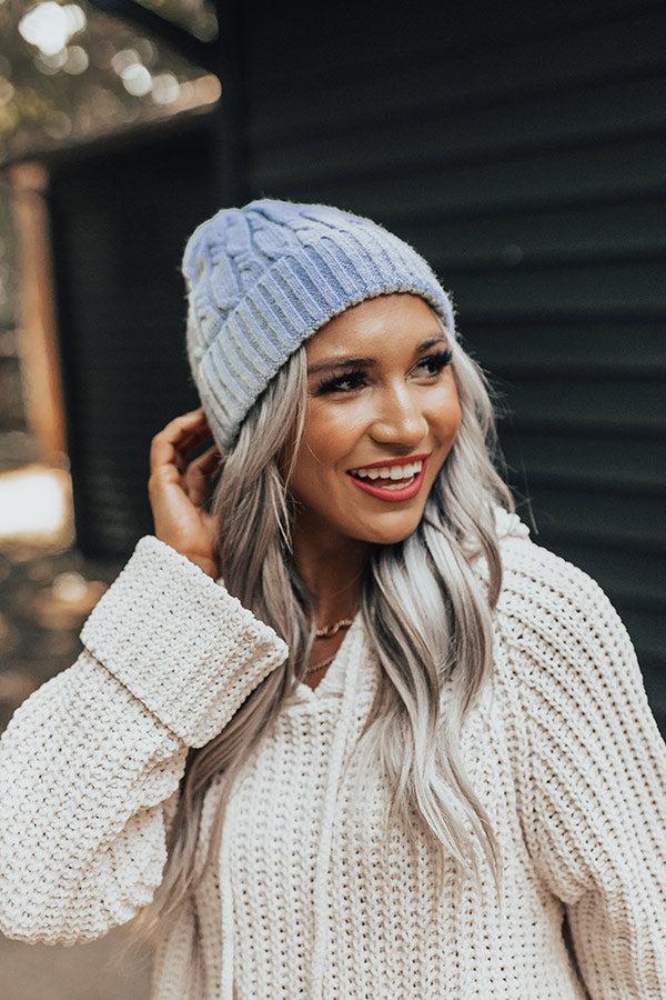 Cozy Debut Beanie In Airy Blue Product Image