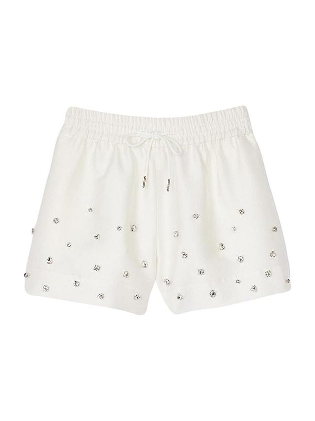 Womens Rhinestone Wide-Leg Shorts Product Image