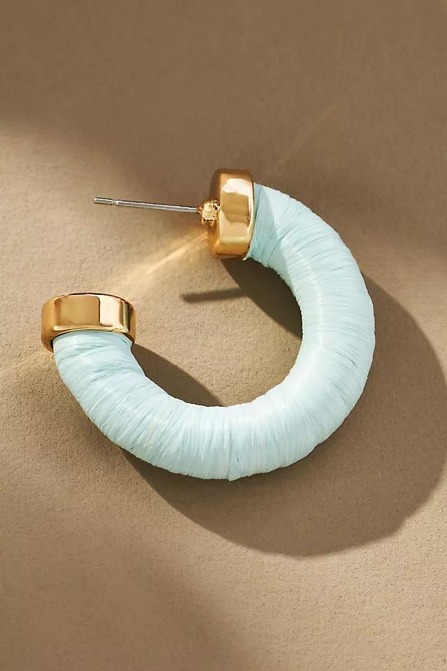 Small Raffia Hoop Earrings Product Image