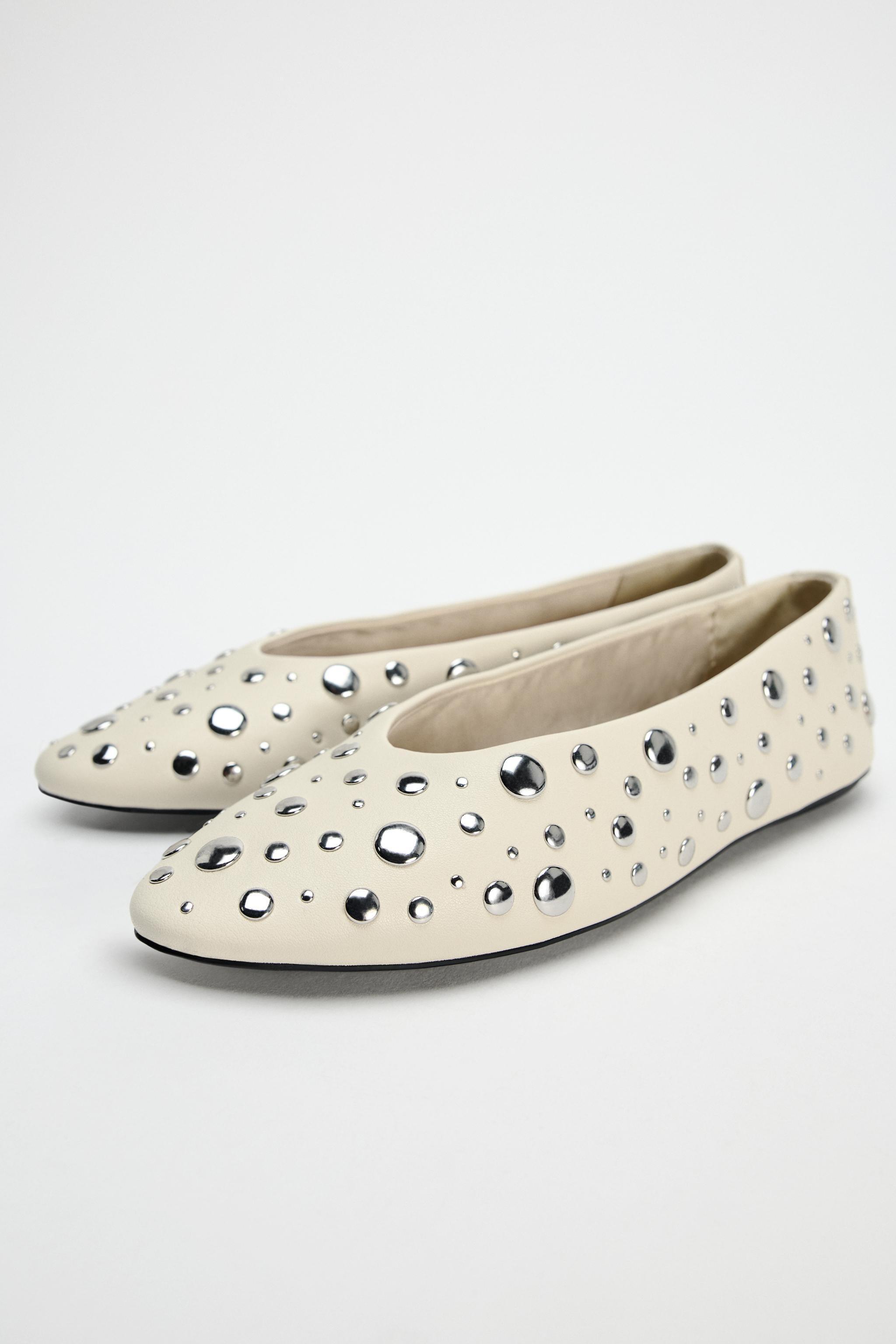 STUDDED BALLET FLATS Product Image