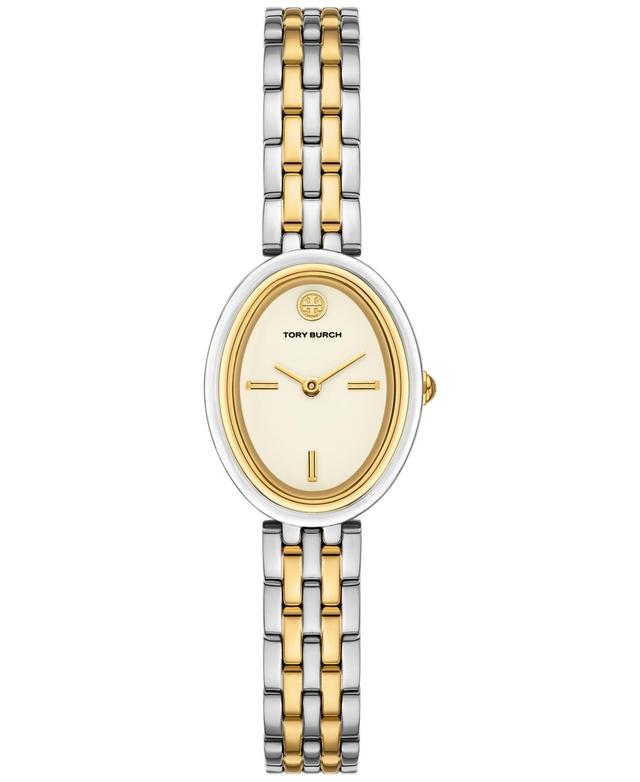 Tory Burch Womens The Oval Two-Tone Stainless Steel Bracelet Watch 22mm Product Image