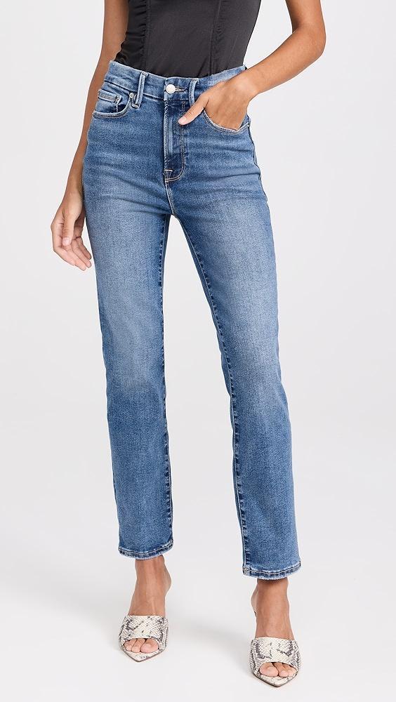 Good American Always Fits Good Legs Straight Jeans | Shopbop product image