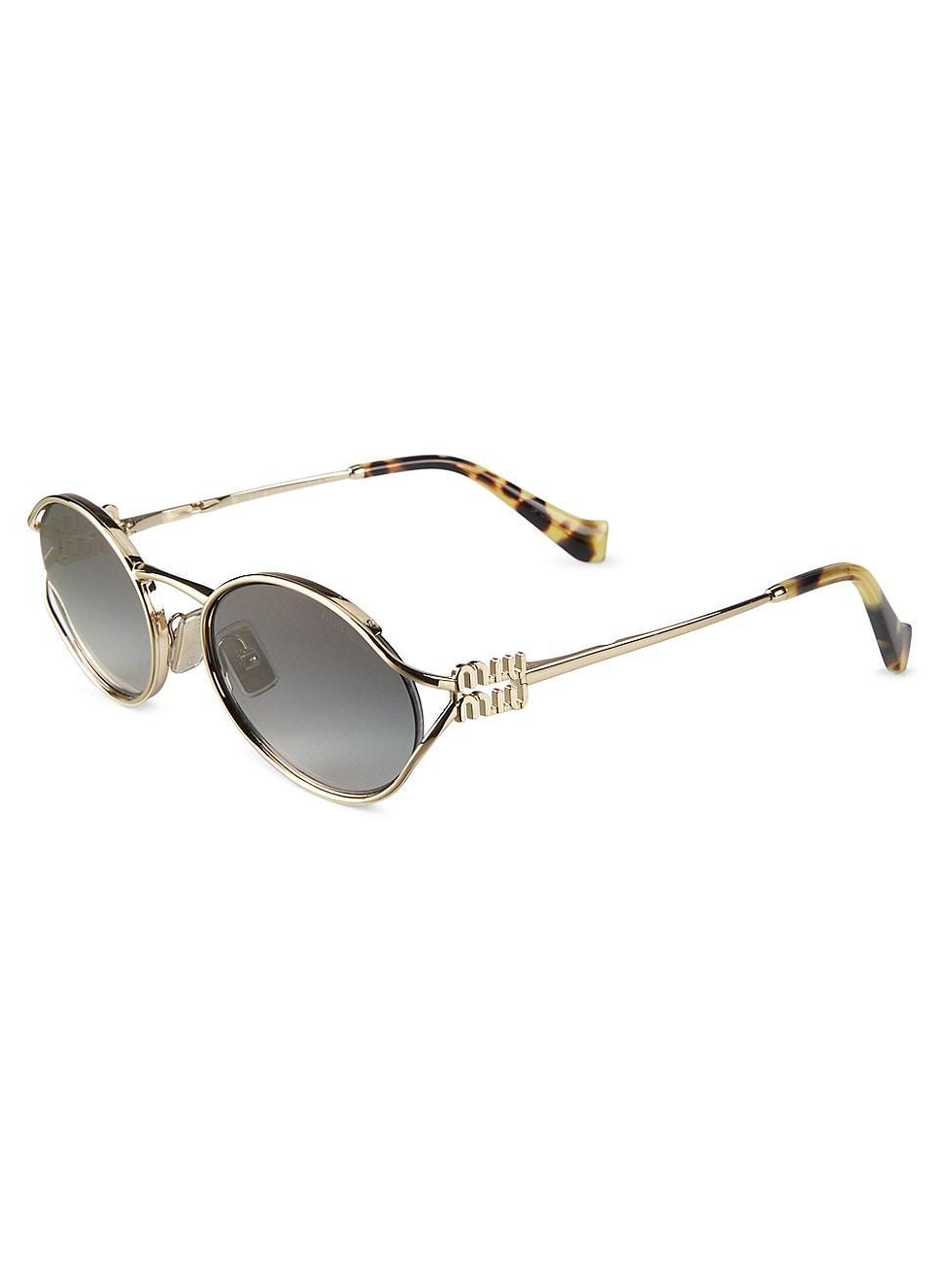 Womens 54MM Metal Round Sunglasses Product Image