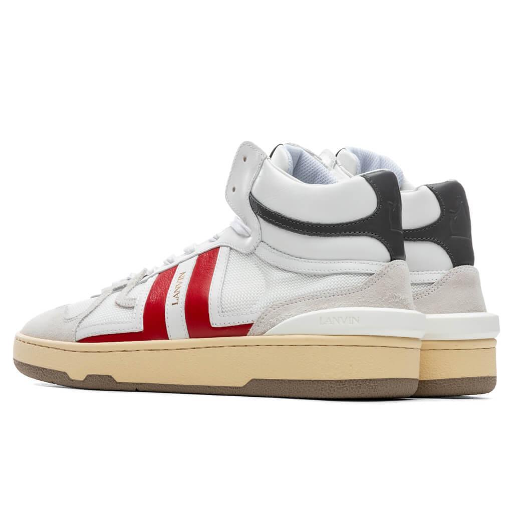 Clay High Top Sneakers - White/Red Male Product Image