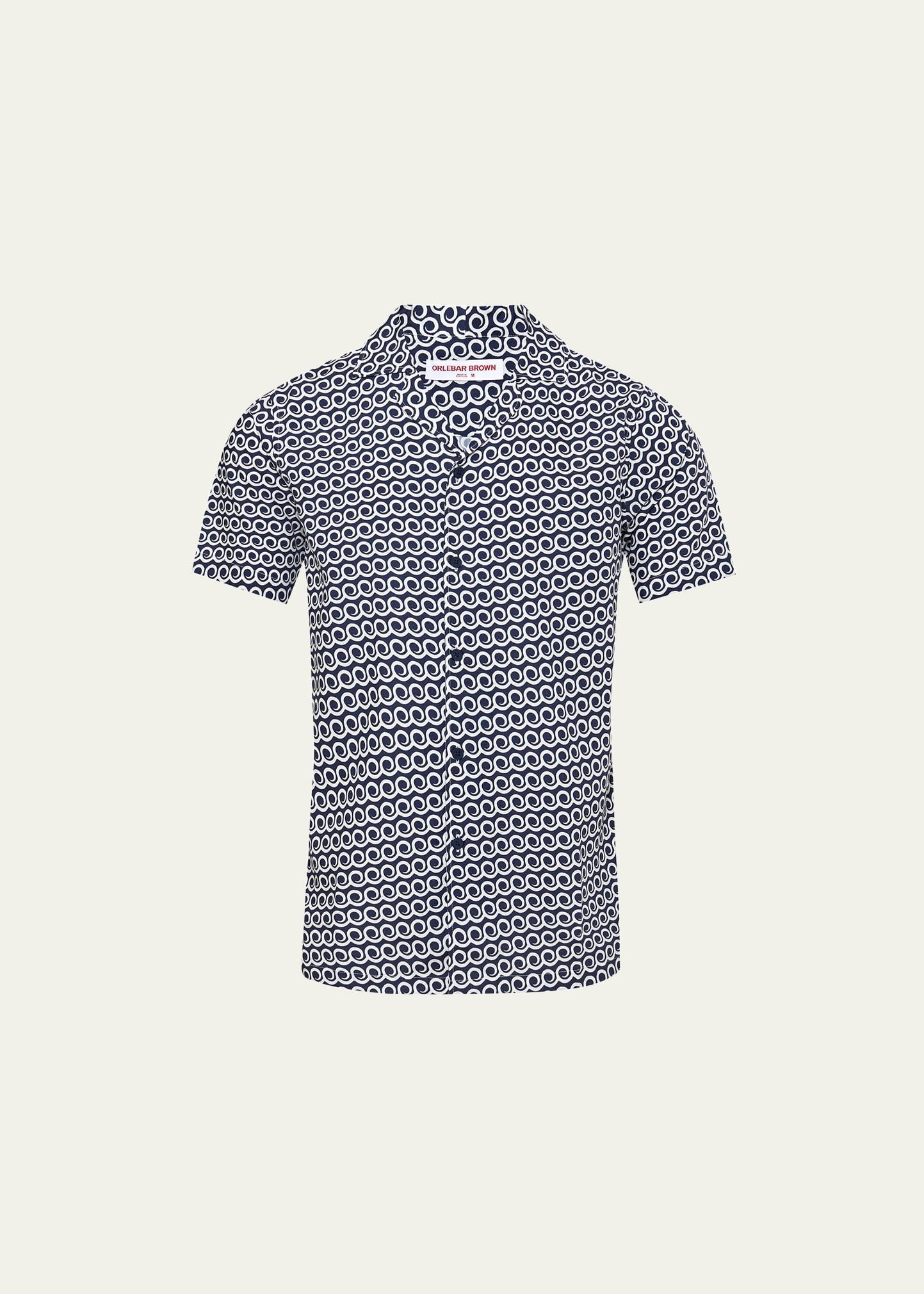 Mens Hibbert Lacuna Geometric Camp Shirt Product Image