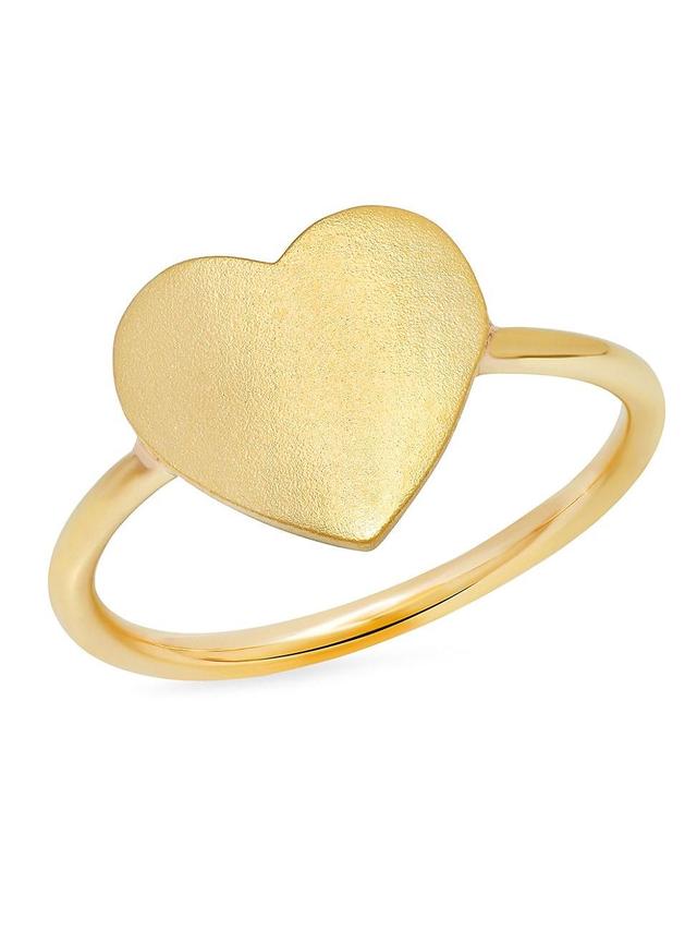 Womens Ms X Srj 14K Yellow Gold Small Heart Pinky Ring Product Image