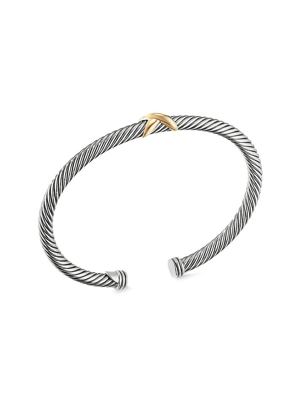 Womens X Crossover Bracelet With 14K Yellow Gold Product Image