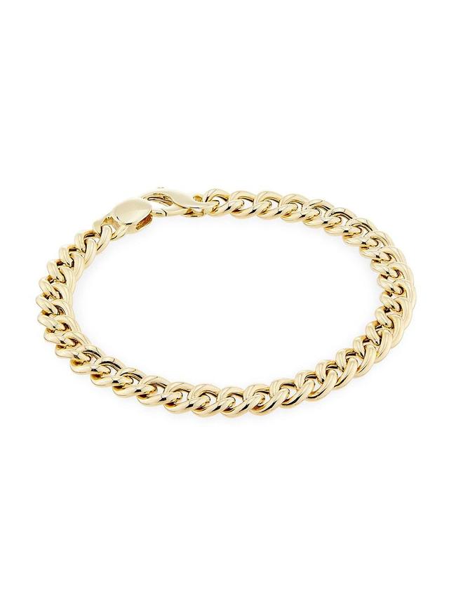 Womens 14K Yellow Gold Curb-Chain Bracelet Product Image