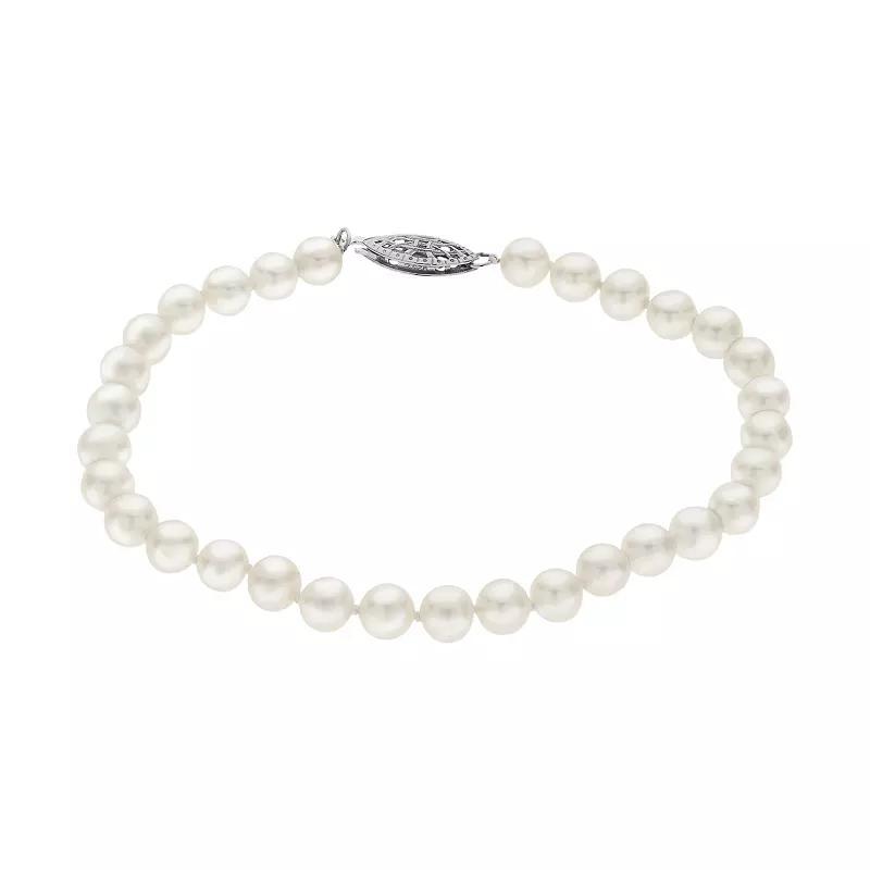 PearLustre by Imperial 6-6.5 mm Freshwater Cultured Pearl Bracelet - 7 in., Womens White Product Image