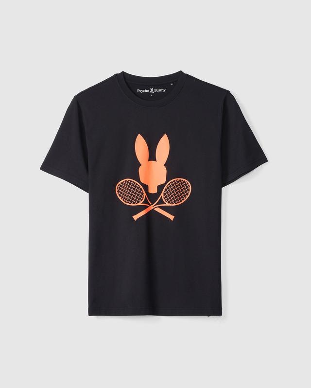 Psycho Bunny Men's Courtside Graphic Tee 001 BLACK Product Image