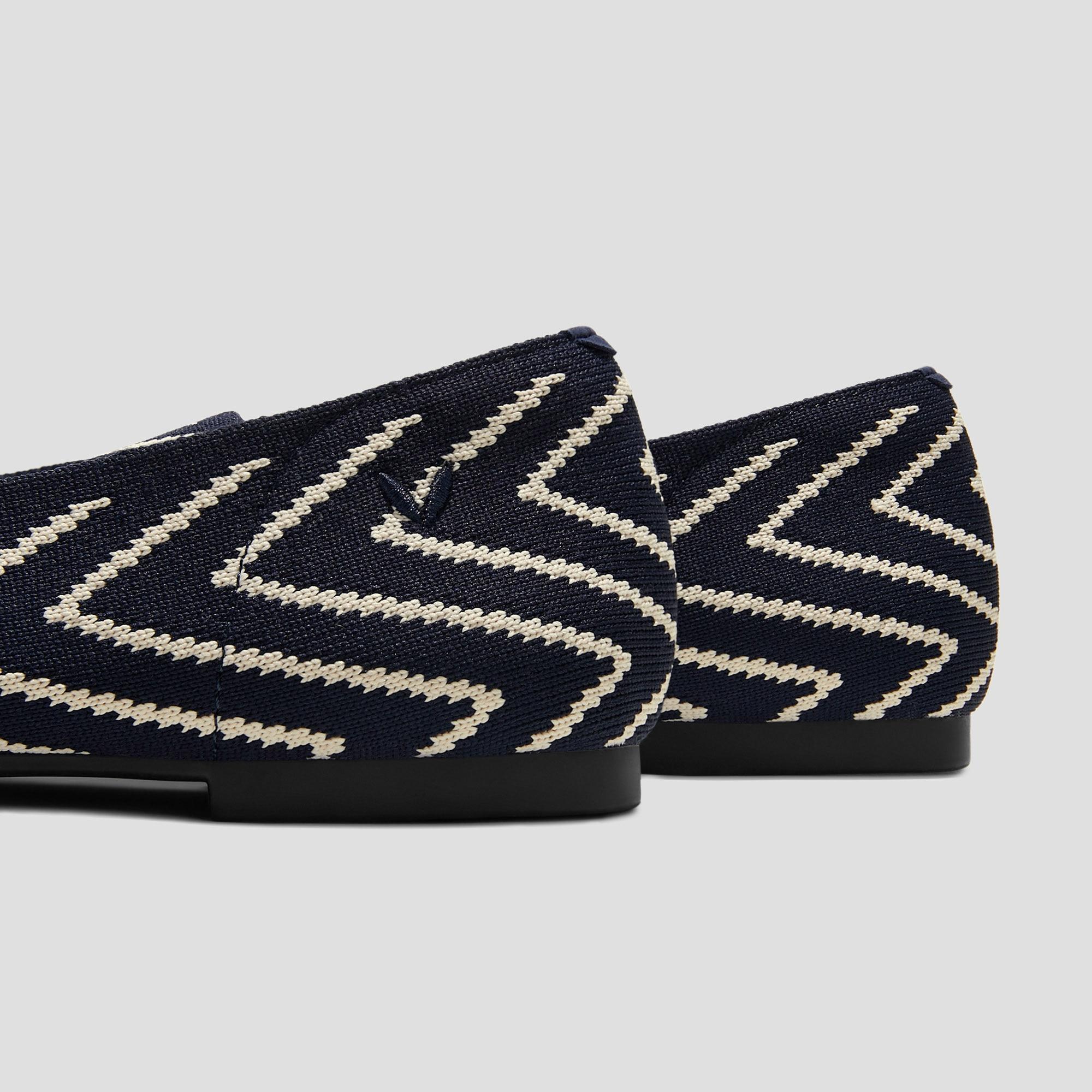 Round-Toe Embroidered Loafers (Audrey) Product Image