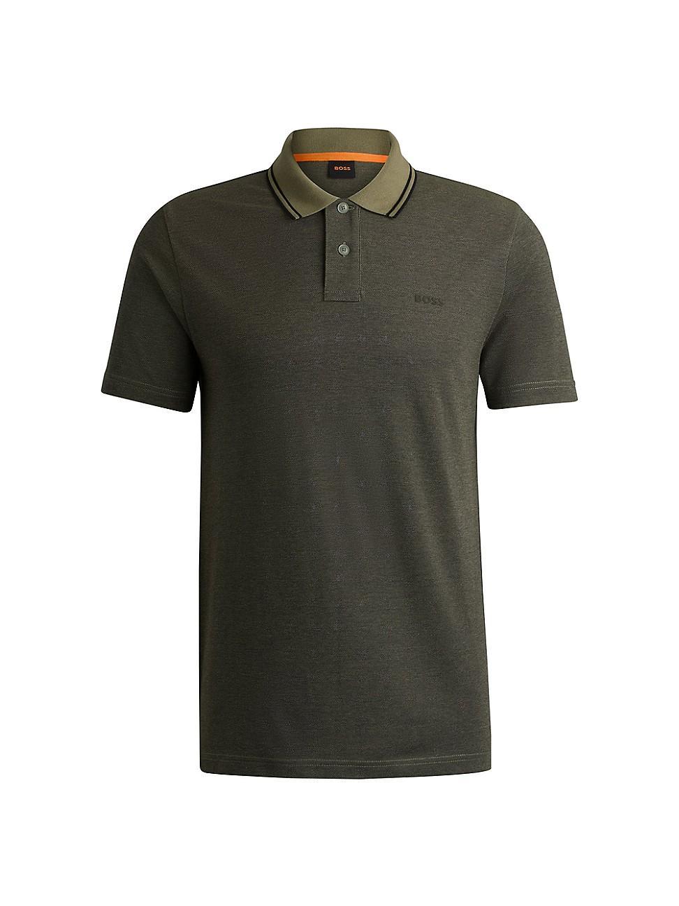 Mens Logo-Print Polo T-Shirt Product Image