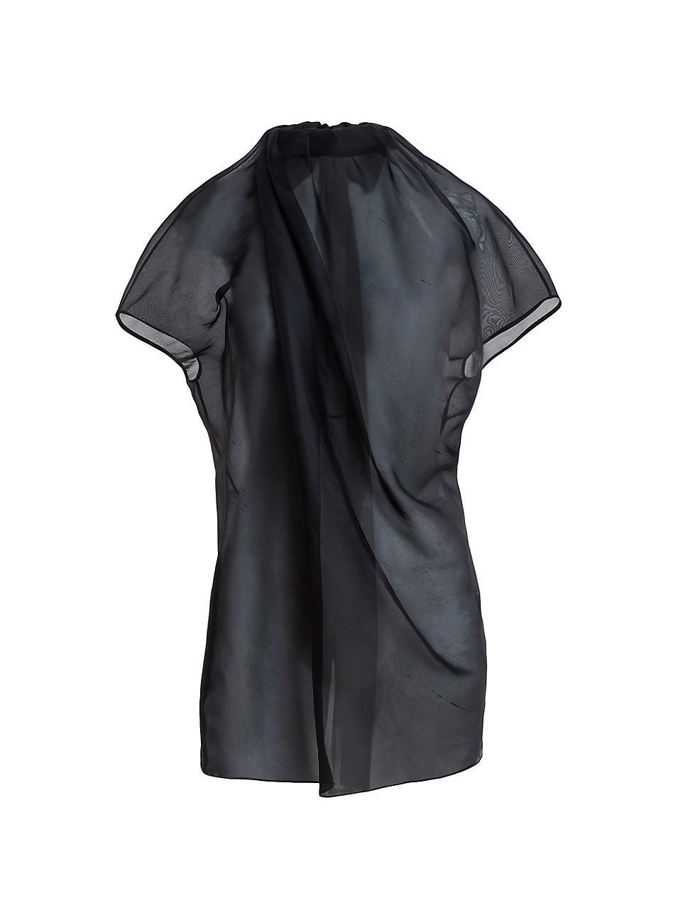 Womens Kass Draped Silk Blouse Product Image