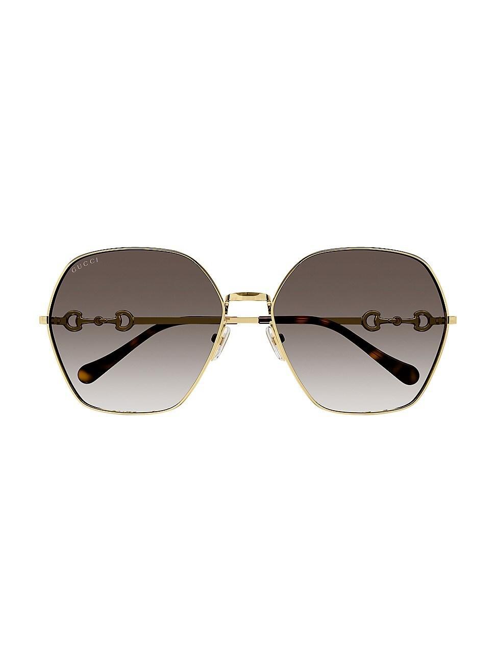 Womens Horsebit 62MM Geometric Sunglasses Product Image