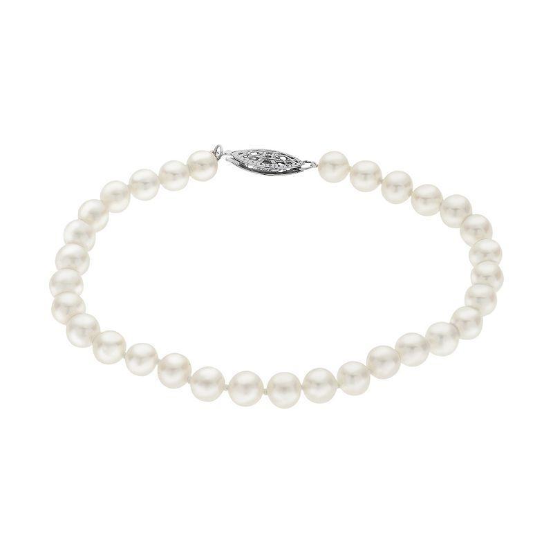 PearLustre by Imperial 6-6.5 mm Freshwater Cultured Pearl Bracelet - 7 in., Womens White Product Image