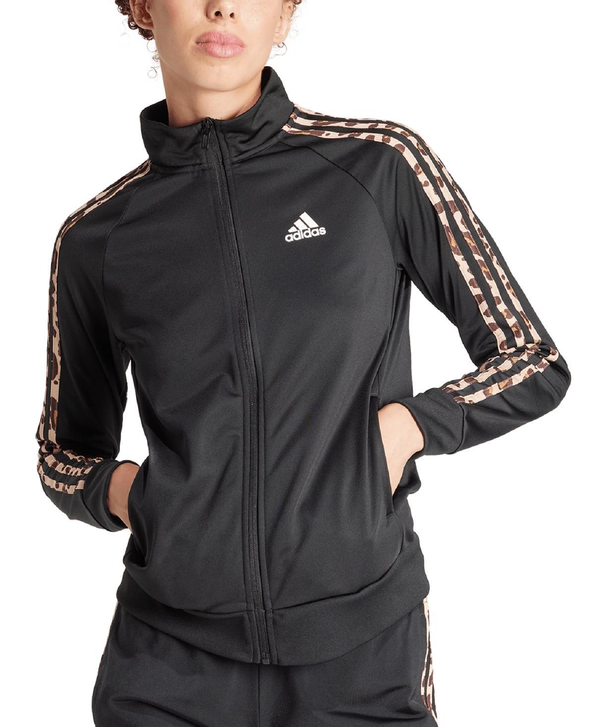 Women's Tricot Slim Printed 3-Stripe Track Jacket Product Image