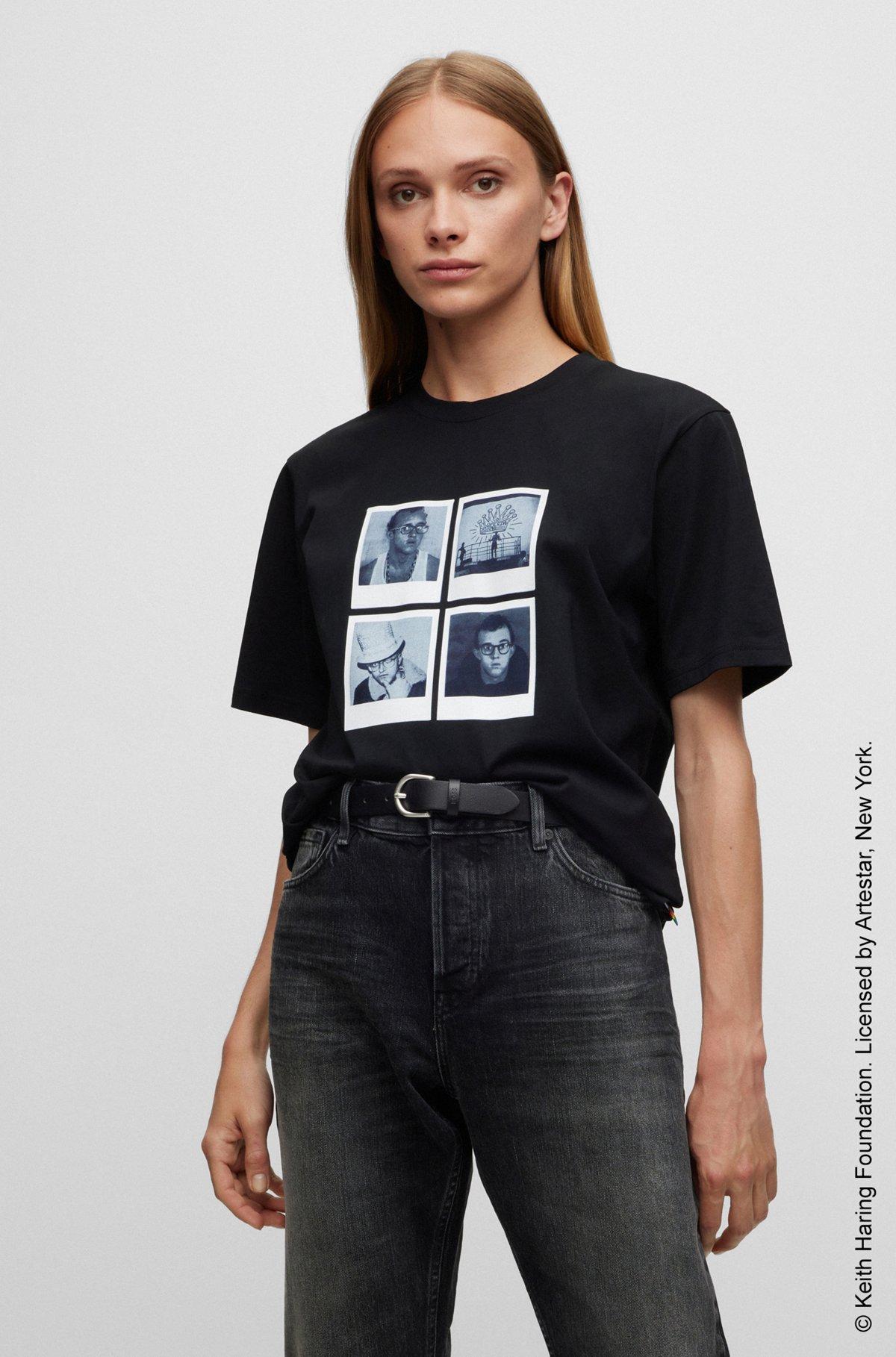 BOSS x Keith Haring gender-neutral T-shirt with photographic artwork Product Image