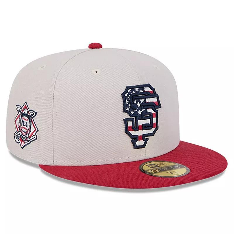 Mens New Era Khaki/Red San Francisco Giants 2024 Fourth of July 59FIFTY Fitted Hat Product Image