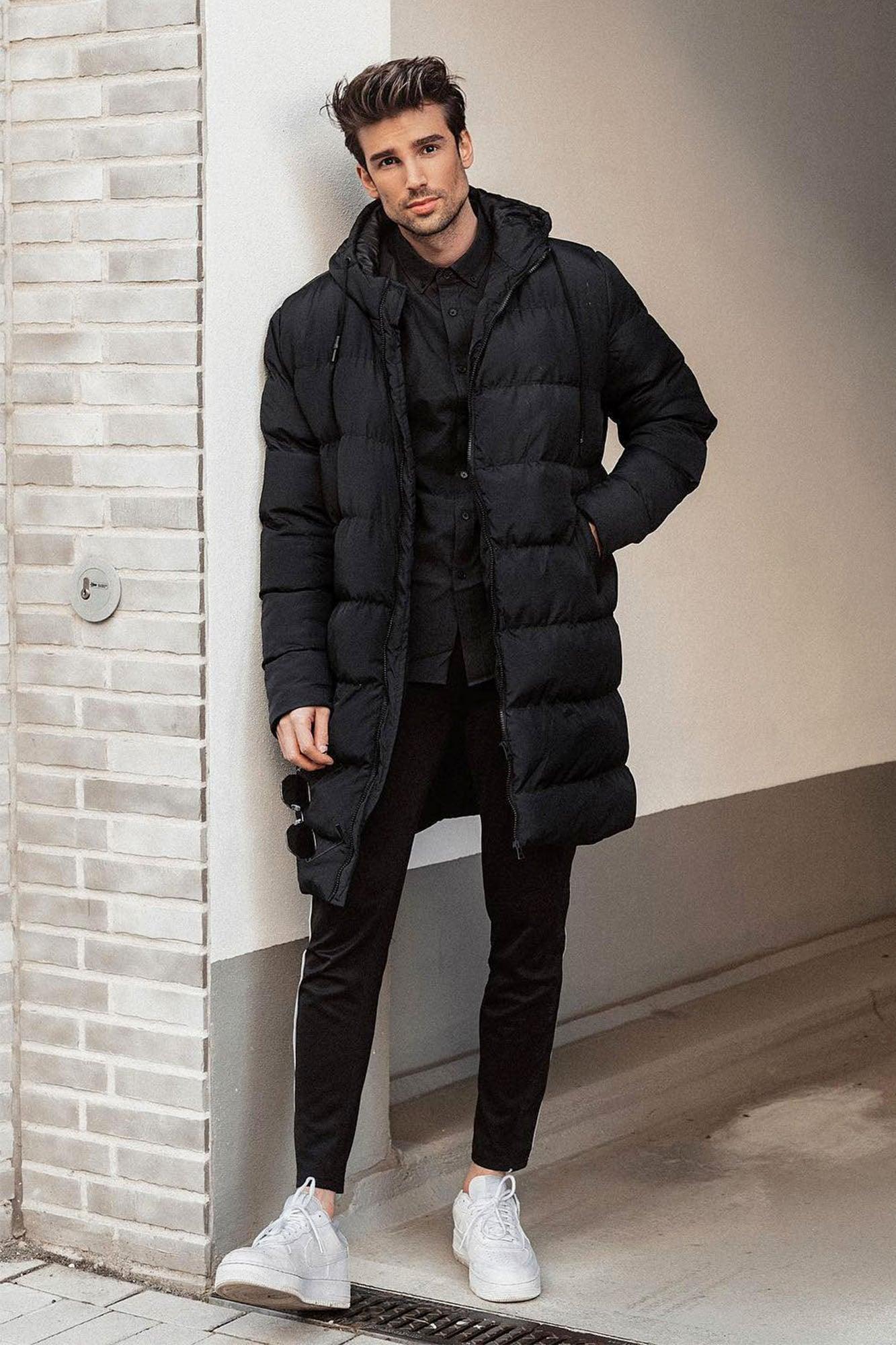 Jaden Long Puffer Jacket - Black Product Image