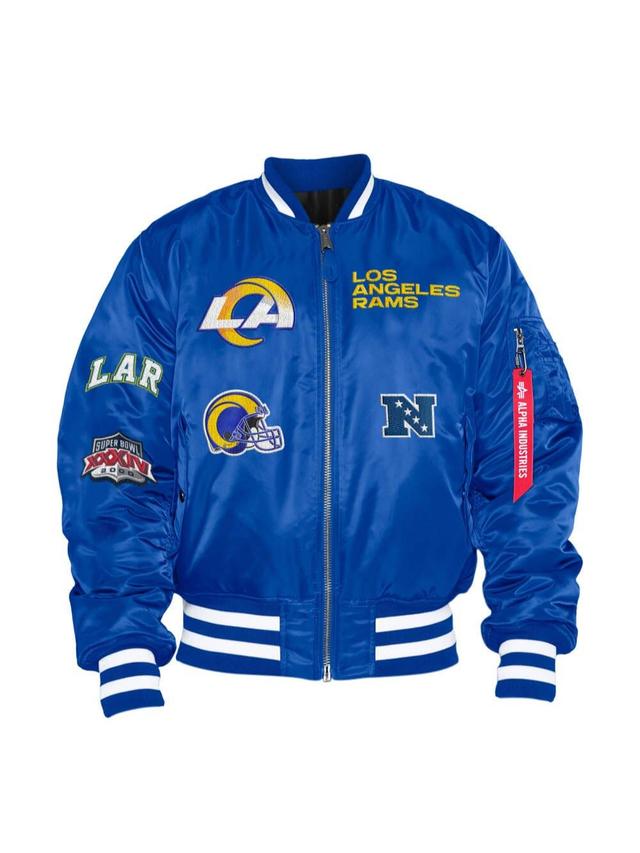 LOS ANGELES RAMS X ALPHA X NEW ERA MA-1 BOMBER JACKET Product Image