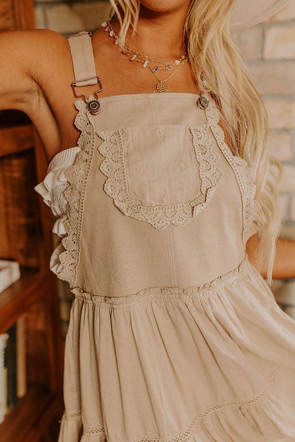 Cottage Charm Embroidered Midi in Taupe Product Image