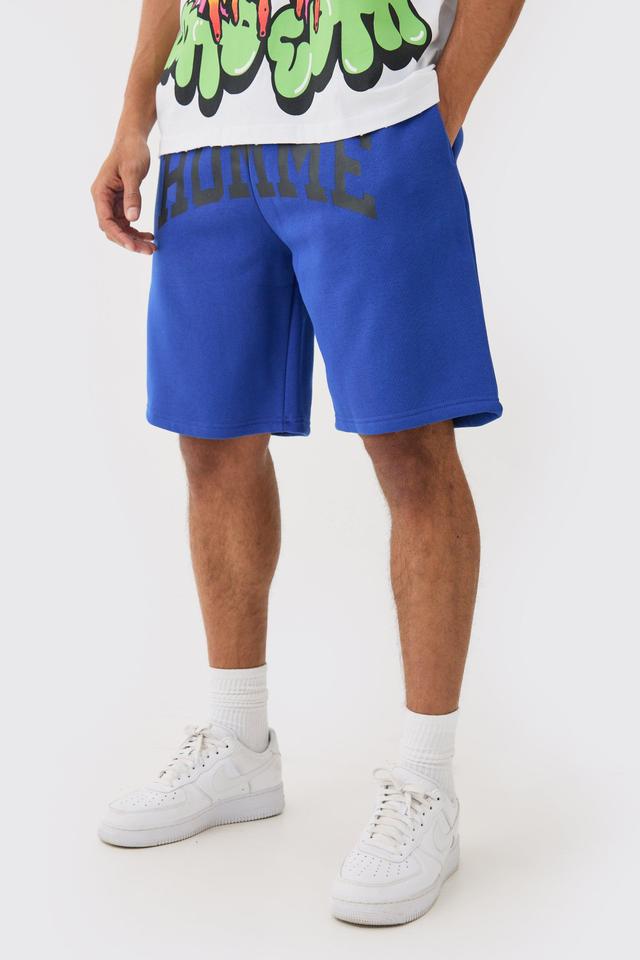 Oversized Homme Crotch Print Short | boohooMAN USA Product Image