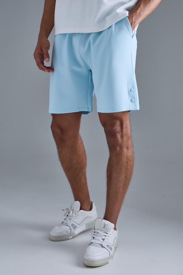 Relaxed Scuba Short With Poppers | boohooMAN USA Product Image