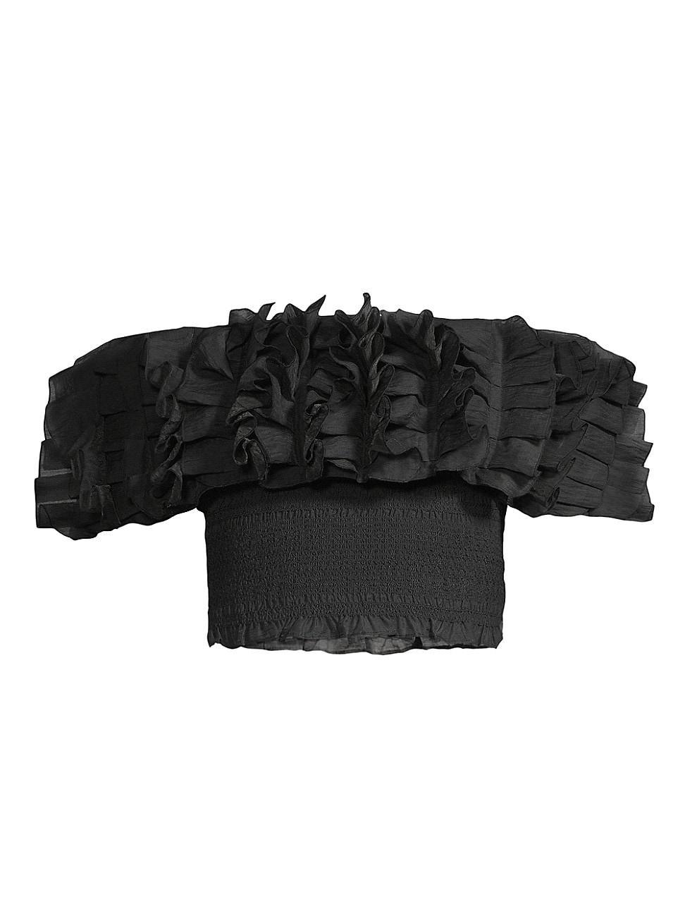 Womens Ruffled Off-The-Shoulder Top Product Image