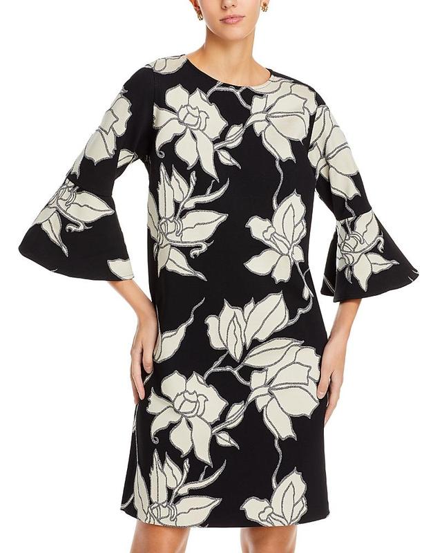 Womens Autumn Accents Bella Floral Jacquard Midi-Dress Product Image