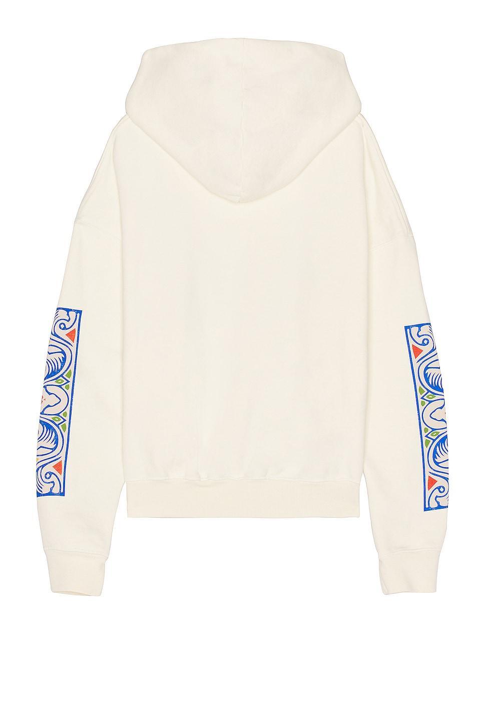 Rhude Hotel Hoodie in Ivory. Size L, S. Product Image