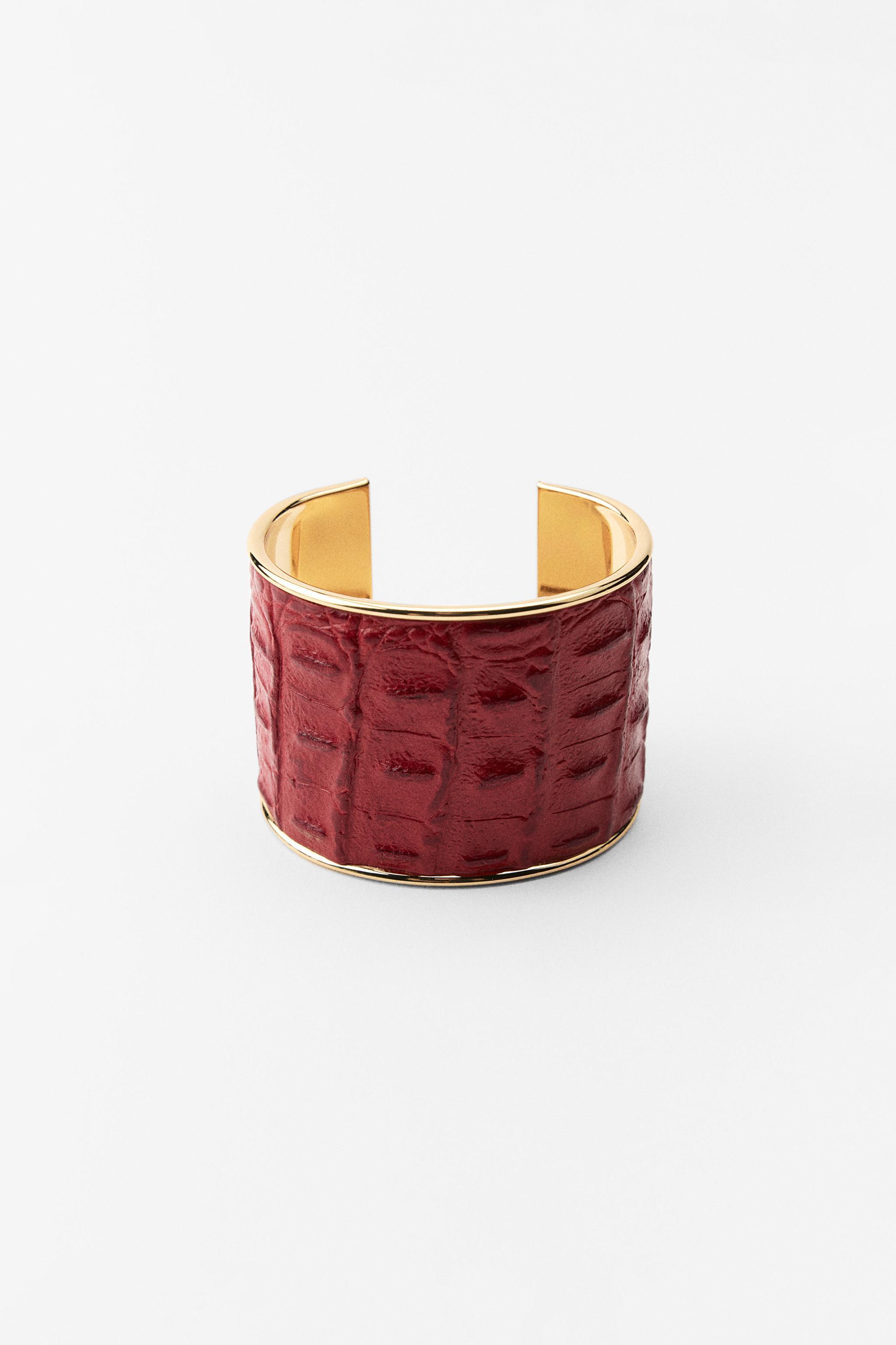 METALLIC LEATHER BRACELET Product Image